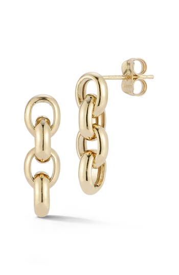 Ember Fine Jewelry Rolo Chain Drop Earrings In Gold