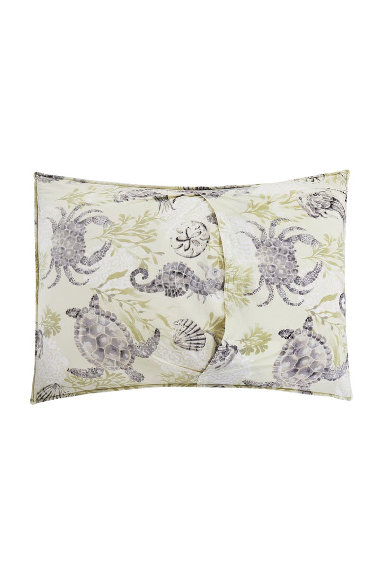 Cannon Beach Coastal Cotton Quilt Set  - Reversible and Machine Washable, Alternate, color, Green