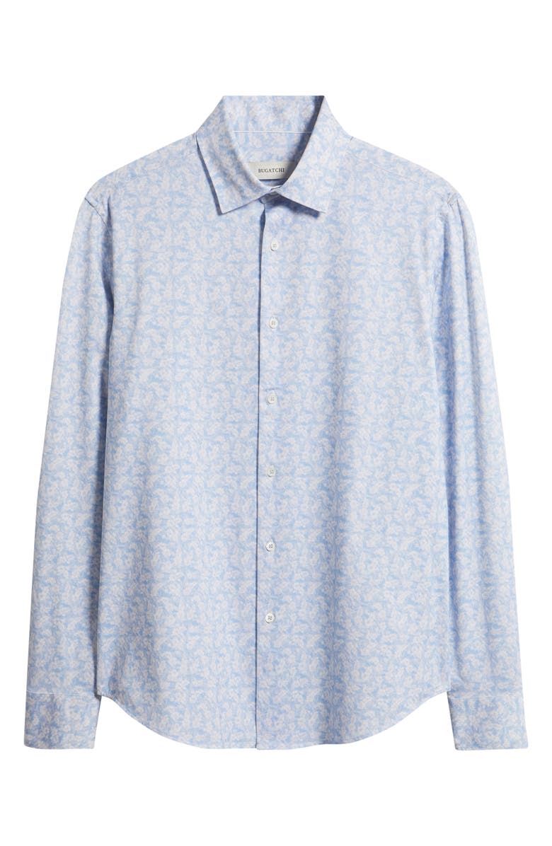 Bugatchi James OoohCotton<sup>®</sup> Floral Print Button-Up Shirt, Main, color, Lavender