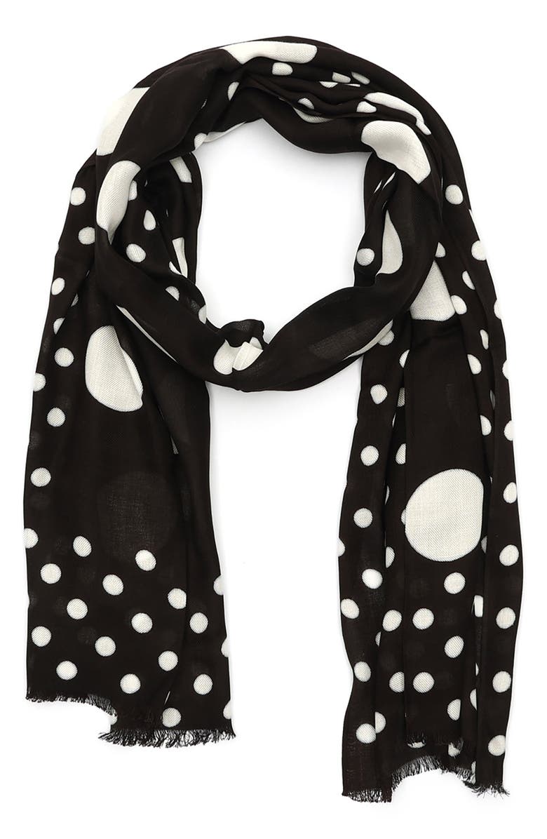 Kate Spade New York breezy dot oblong scarf, Alternate, color, 