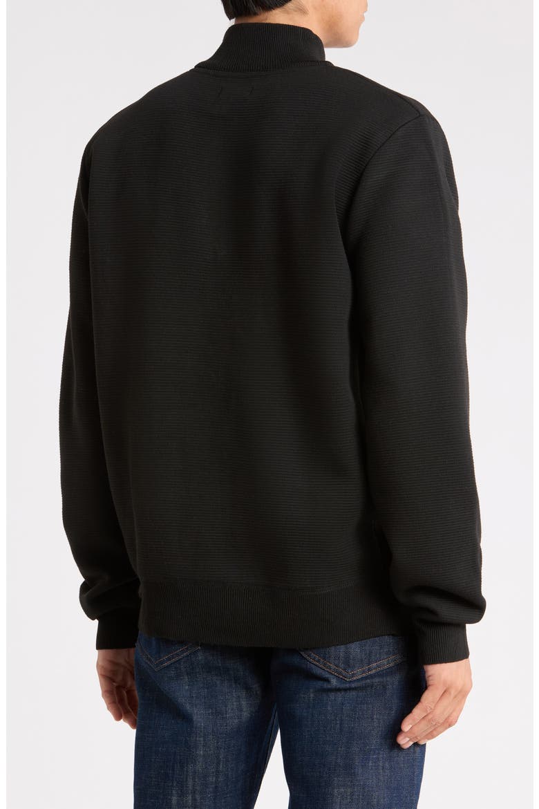 Quarter Zip Sweater, Alternate, color, BLACK