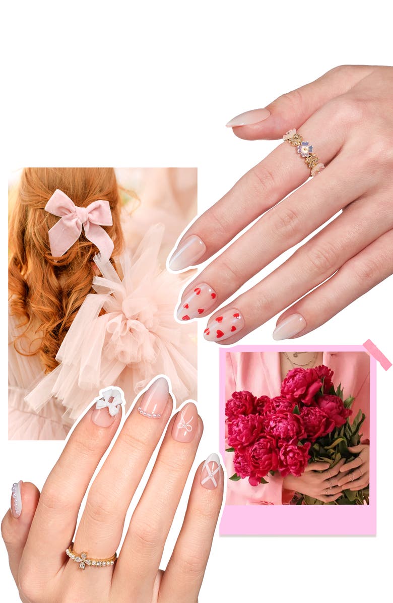 Beetles French Tip Gel Press On Nail Starter Kit Short Almond, Alternate, color, NO COLOR