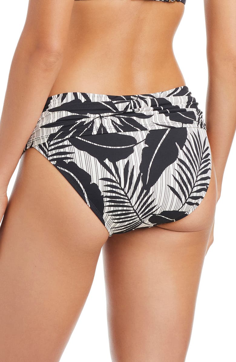 BLEU by Rod Beattie Sarong Hipster Bikini Bottoms, Alternate, color, Black