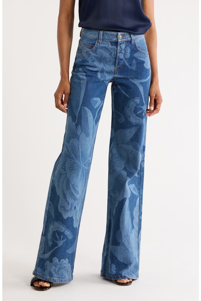 Mabel Wide Leg Jeans, Main, color, DANCING ROSE GIANT TONAL