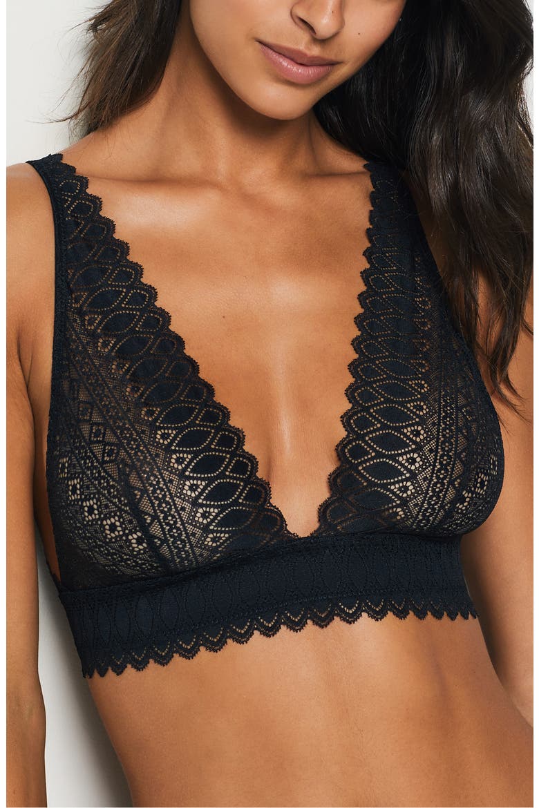 Gravure Nº8 Foular Lace Bra, Main, color, BLACK