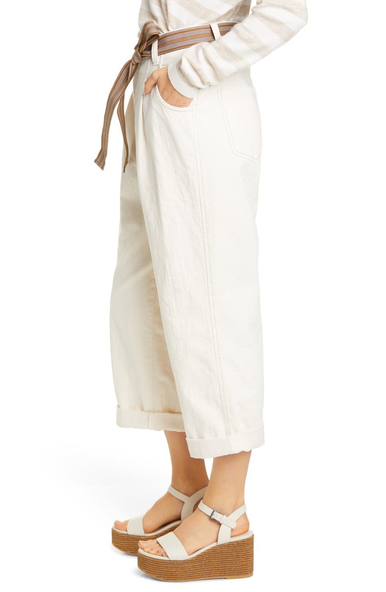 Brunello Cucinelli Brunello Cucinello Belted Boyfriend Jeans, Alternate, color, 