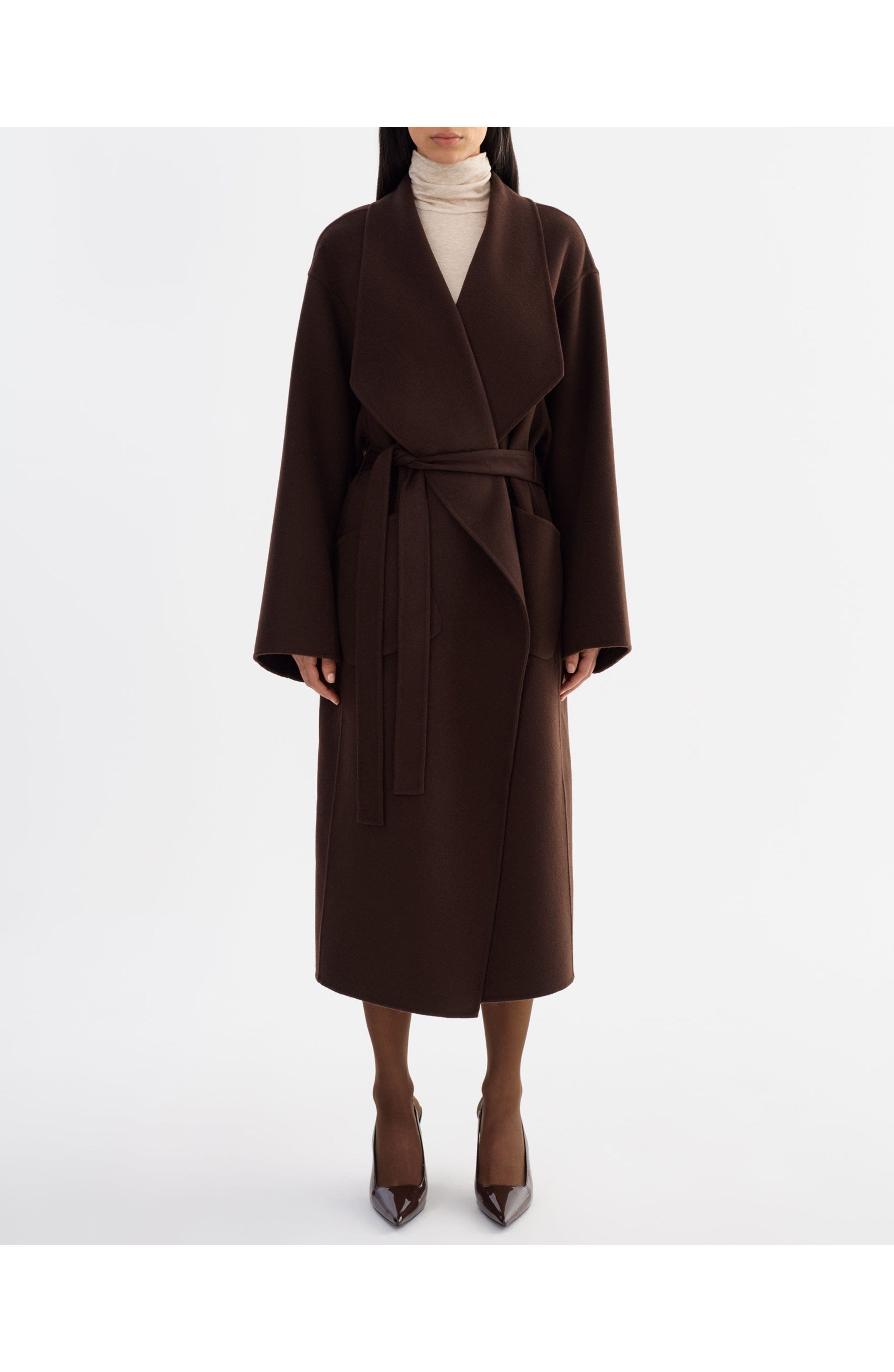 Coreen | Belted Wool Maxi Coat - image 4
