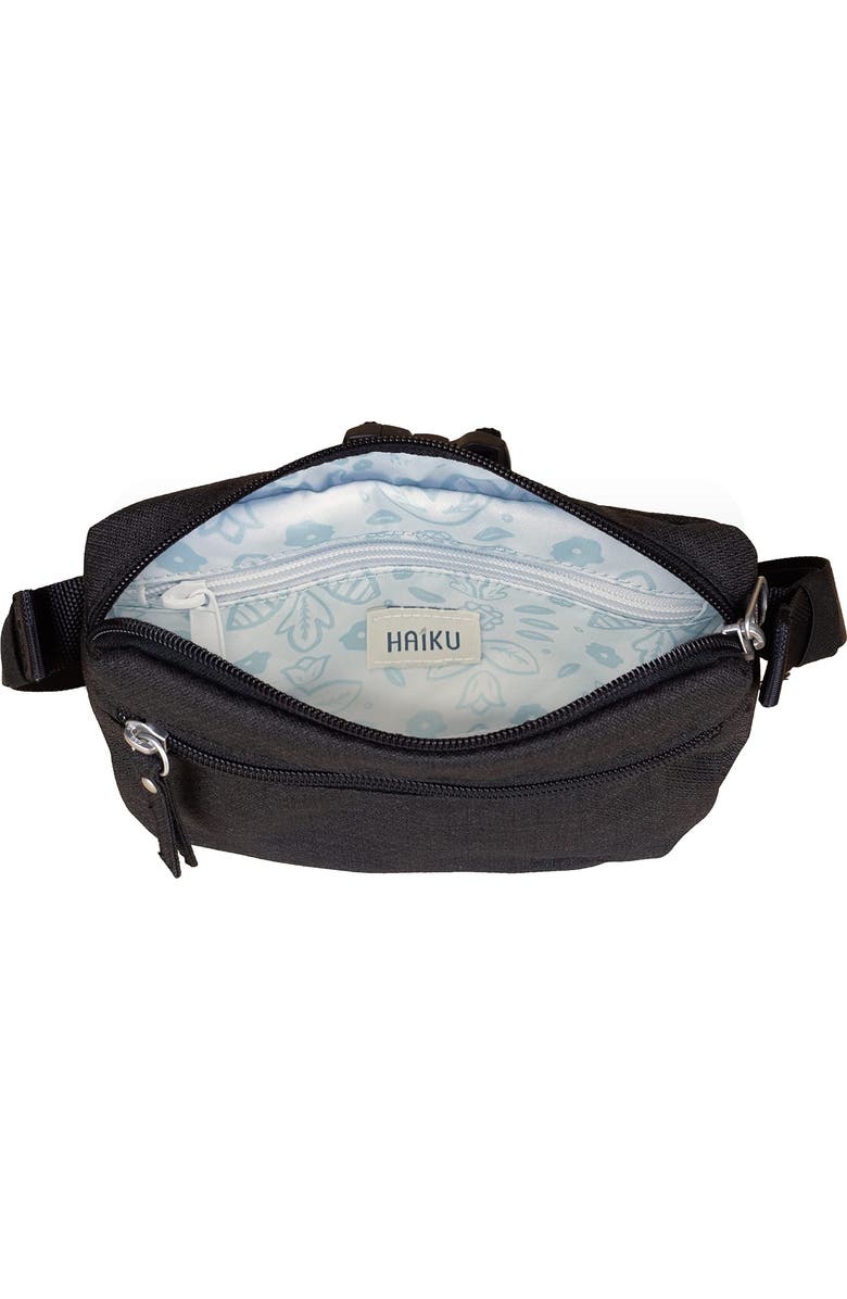HAIKU Hopper waistpack or crossbody sling, Alternate, color, Black In Bloom