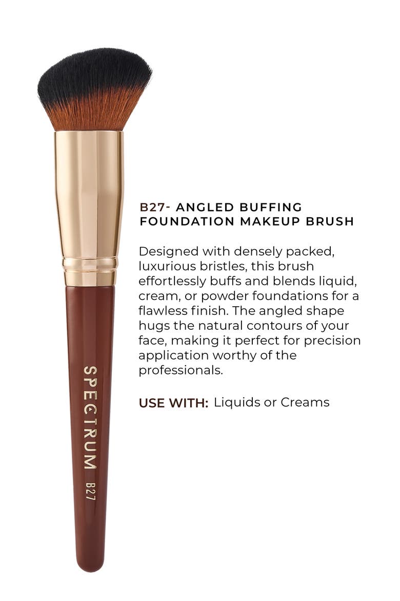 Pantherine Angled Buffing Foundation Brush, Alternate, color, BROWN