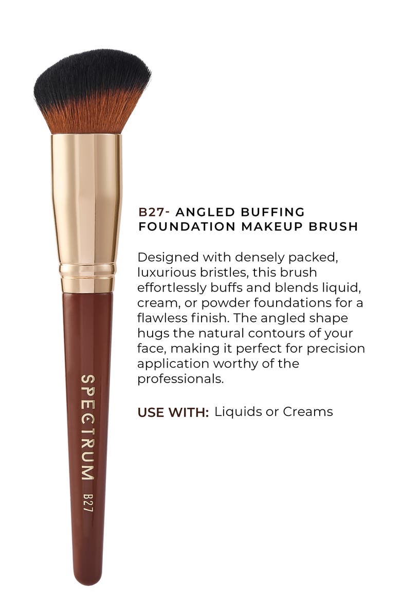 SPECTRUM Pantherine Angled Buffing Foundation Brush, Alternate, color, Brown