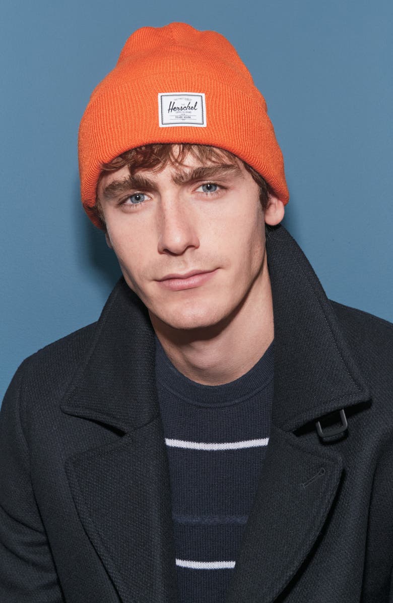 Herschel Supply Co. Elmer Knit Beanie, Alternate, color, Black Tonal