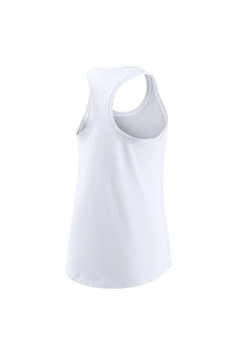 Women's Nike White Washington Commanders Tri-Blend Scoop Neck Racerback Tank Top, Alternate, color, White