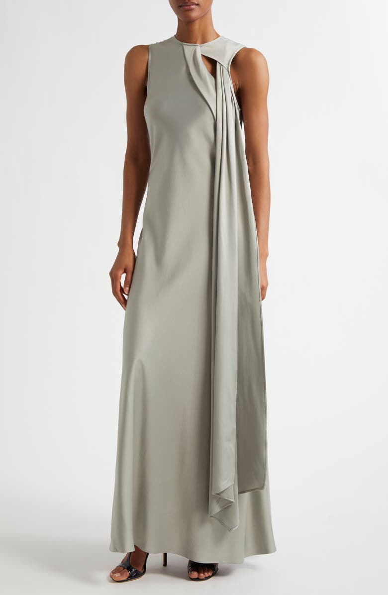 Reiss Atelier Quincy Tie Sleeveless Gown, Main, color, Green