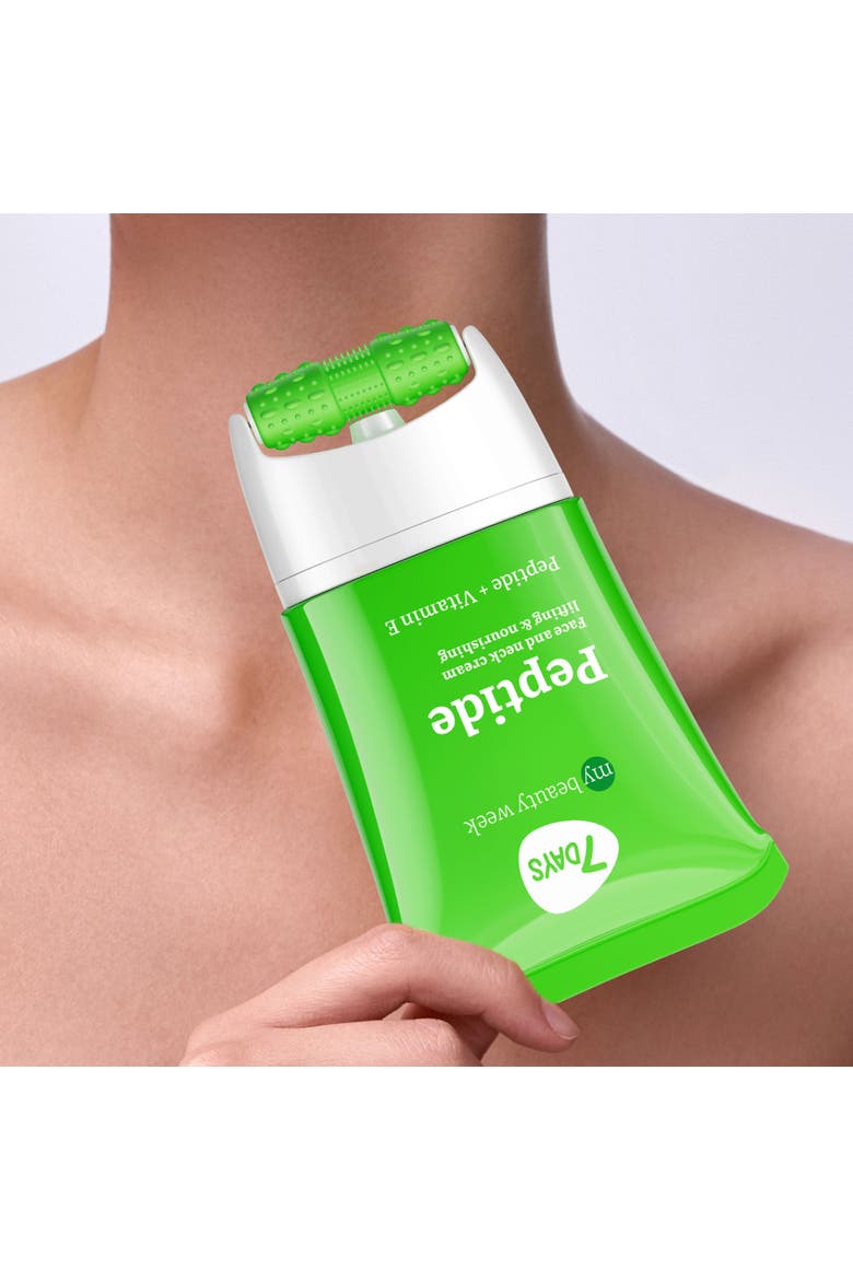 Face moisturizer with Peptide for Nourishing & Lifting effect with 3D Massage Applicator, Alternate, color, White