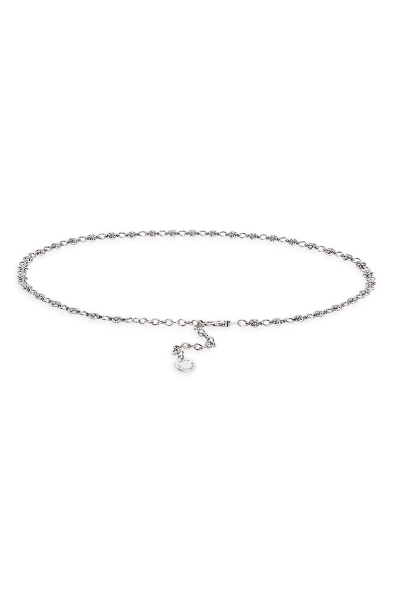 BCBG Small Western Ornament Chain Link Belt, Main, color, Antique Nickel