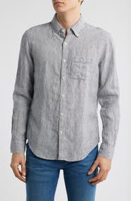 ALEX CRANE Playa Linen Button-Down Shirt