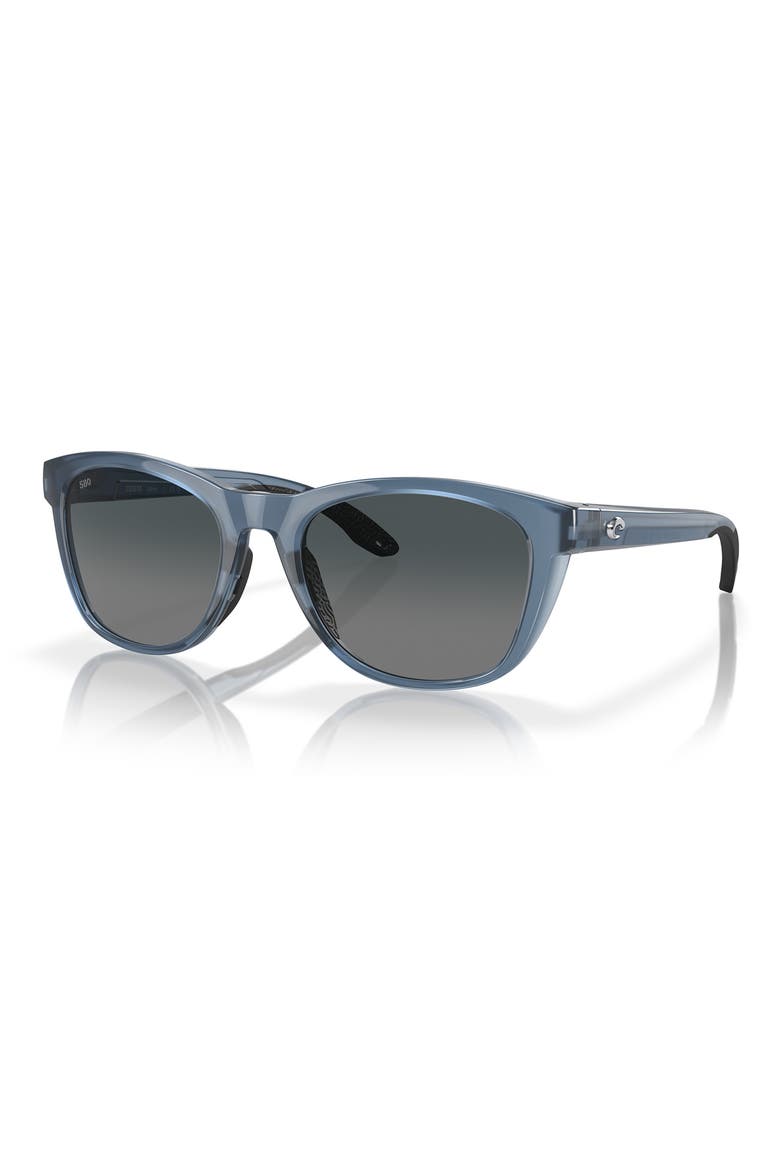 Aleta 54mm Polarized Round Sunglasses, Alternate, color, BLUE FOAM / GRAY GRADIENT 580G