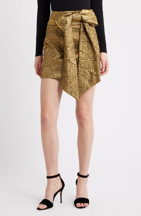 Luana Metallic Jacquard Miniskirt