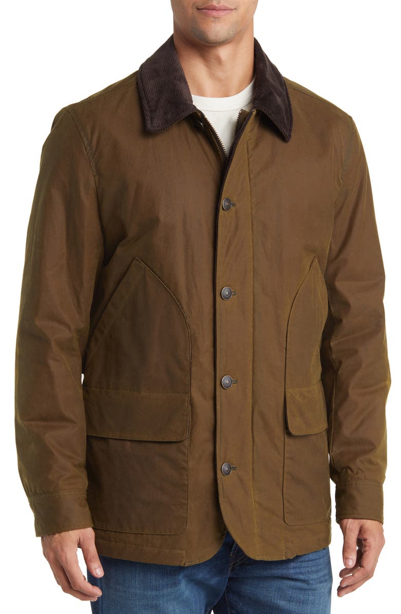 Brooks Brothers Waxed Cotton Chore Jacket, Alternate, color,