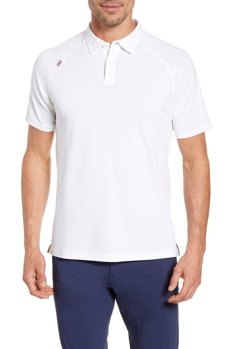 Delta Piqué Performance Polo, Main, color, WHITE