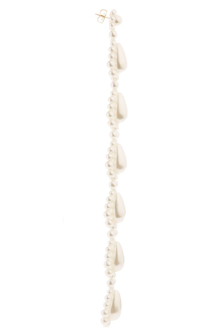Long Imitation Pearl Earrings, Alternate, color, PEARL