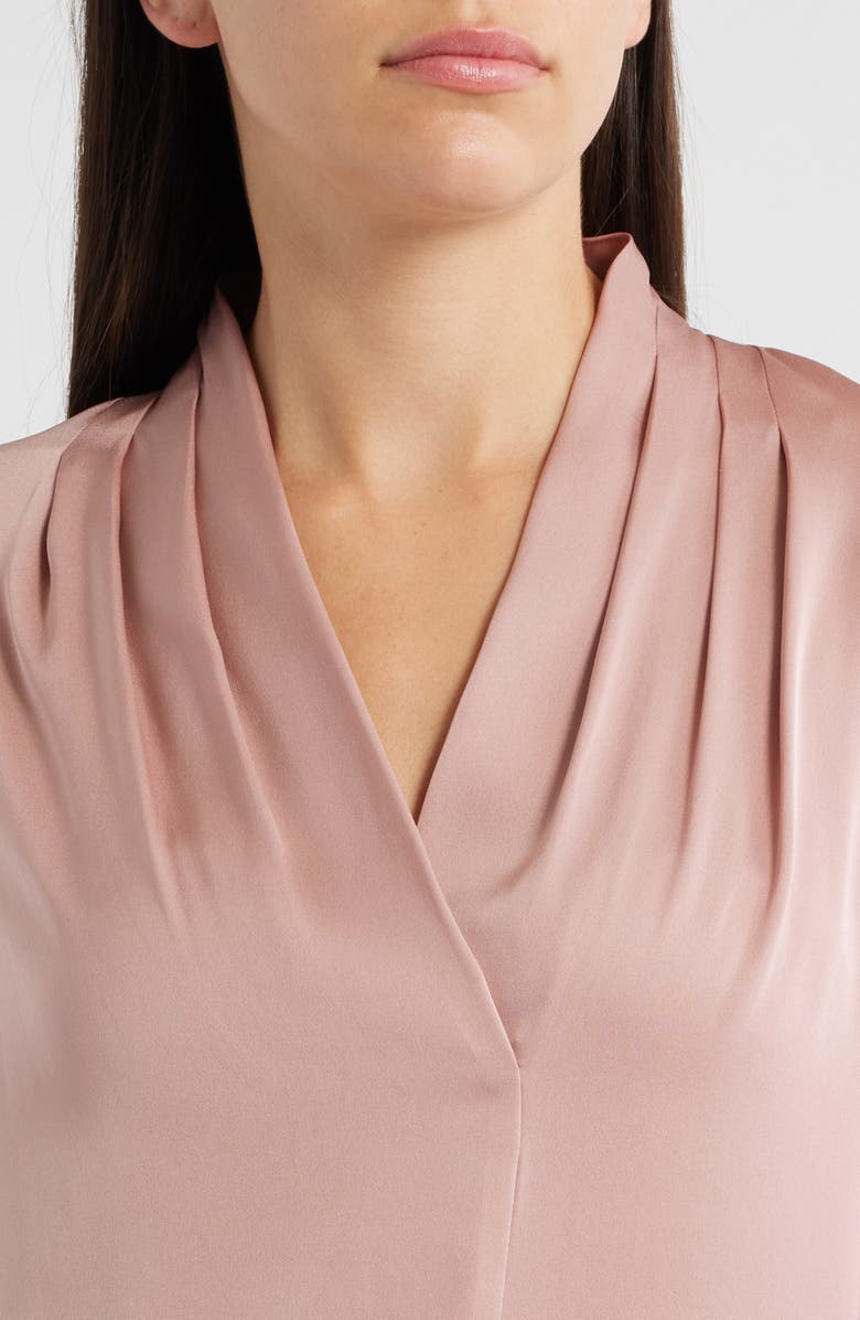 KOBI HALPERIN Nellie Pleated Stretch Silk Top, Alternate, color, 