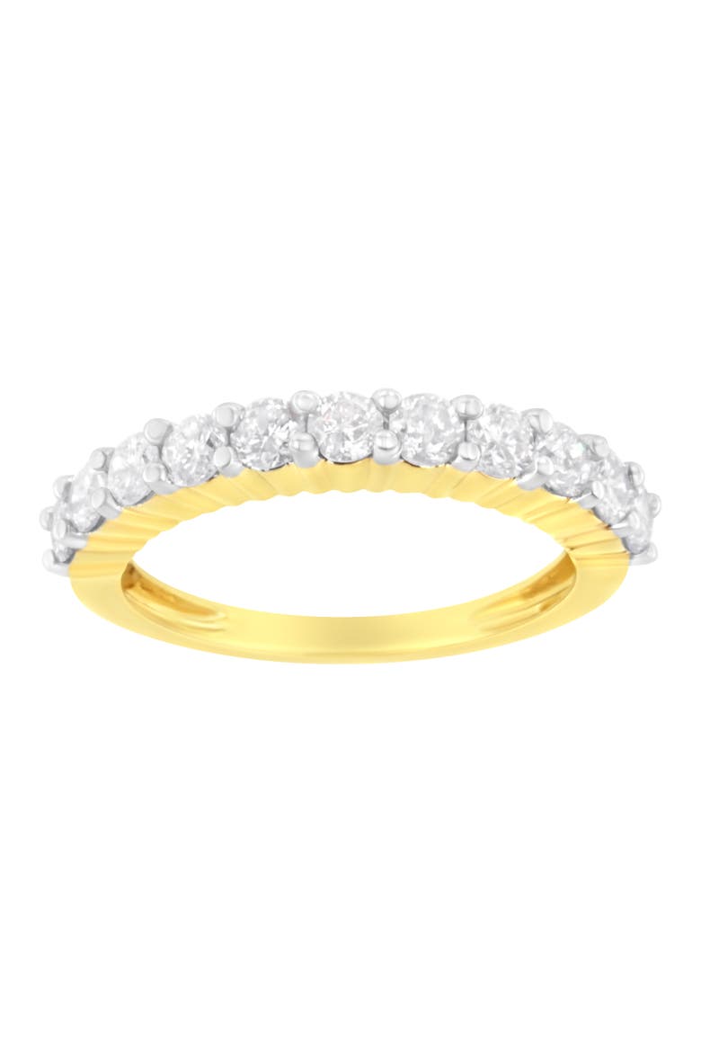 IGI Certified 10K Gold 1.0 Cttw Diamond Fluted Band Wedding Ring, Main, color, Yellow Gold