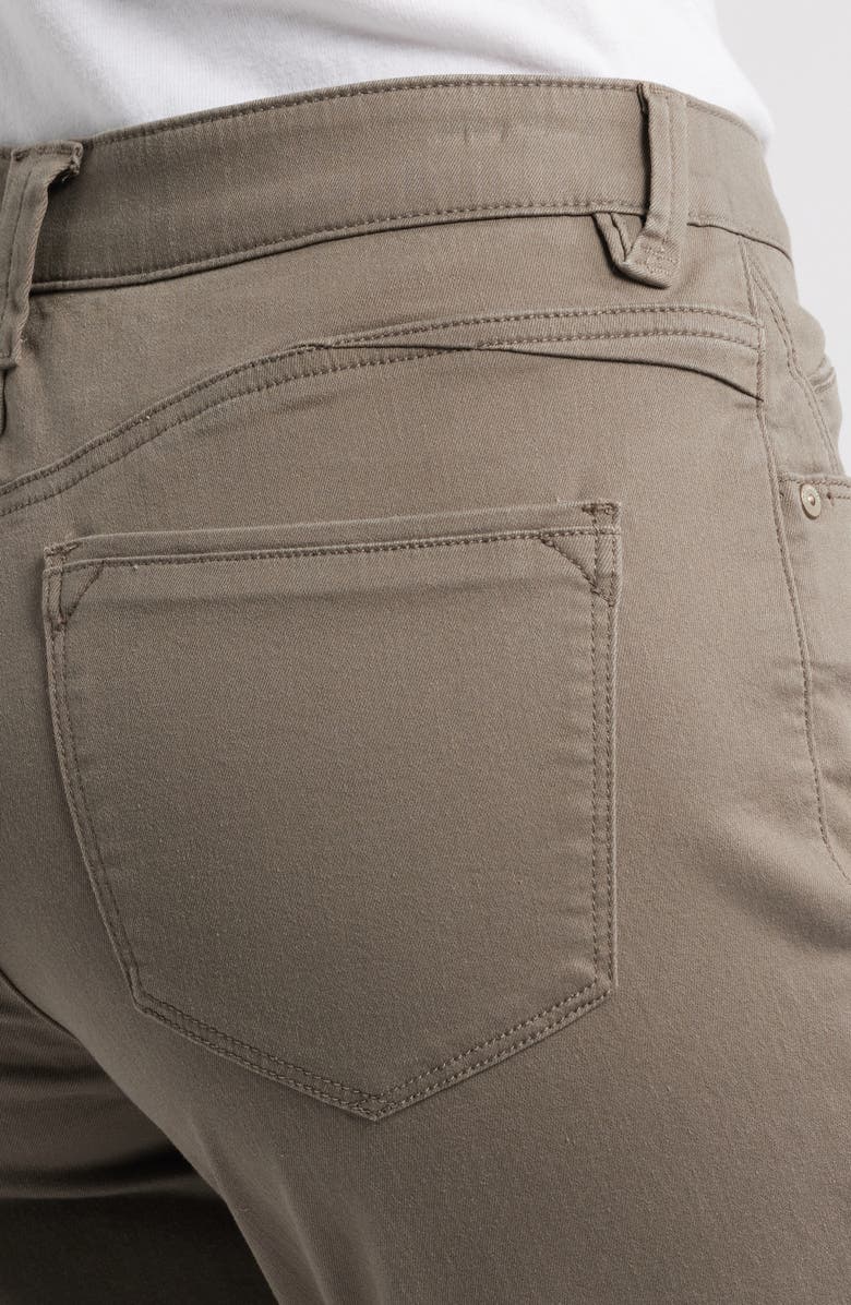 Wit & Wisdom High Waist Straight Leg Stretch Twill Pants, Alternate, color, Brindle Olive