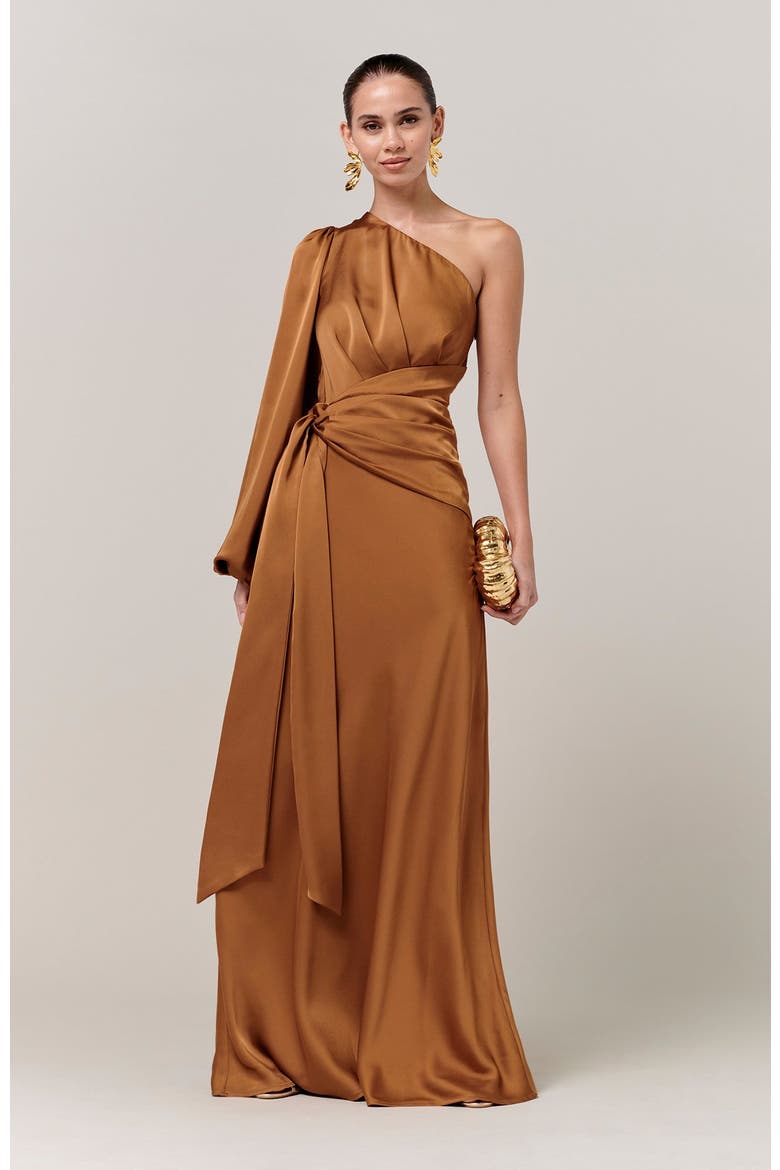 Pollie Maxi Dress, Alternate, color, Bronze