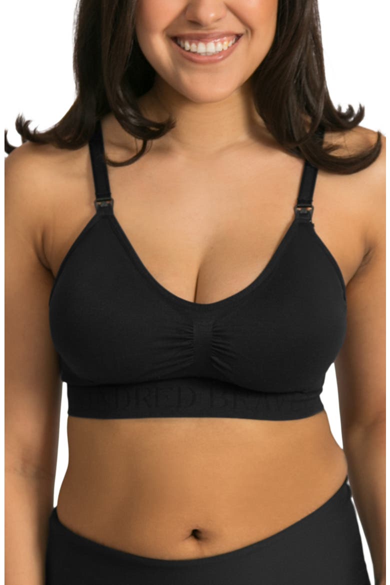 Simply Sublime Seamless Nursing Bra, Main, color, BLACK