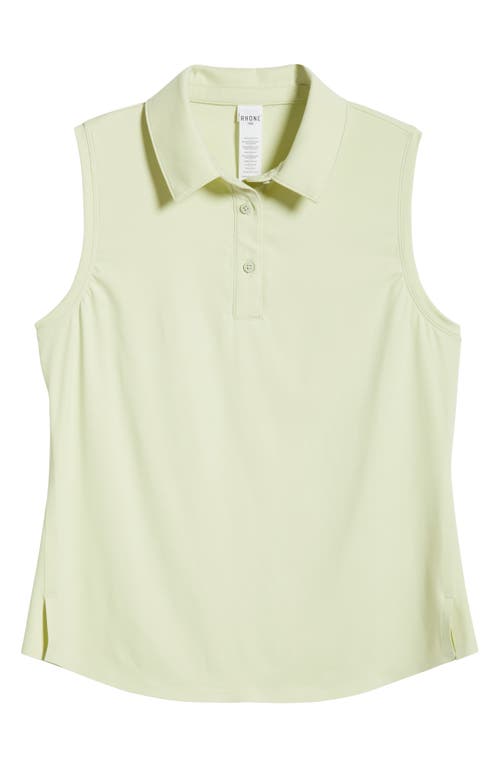 Rhone Course To Court Sleeveless Polo In Lime Zest