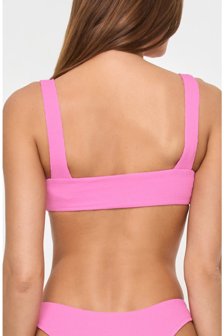 Willow Pucker Textured Bikini Top, Alternate, color, HOTTEST PINK