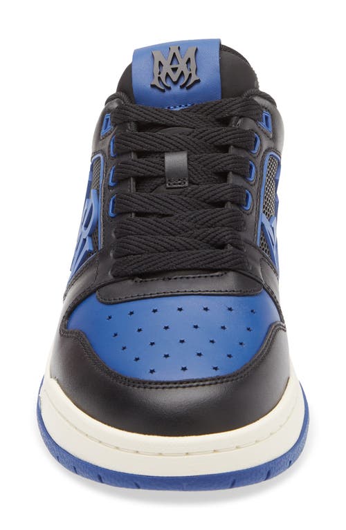 Amiri Low Top Perforated Leather Sneakers In Black