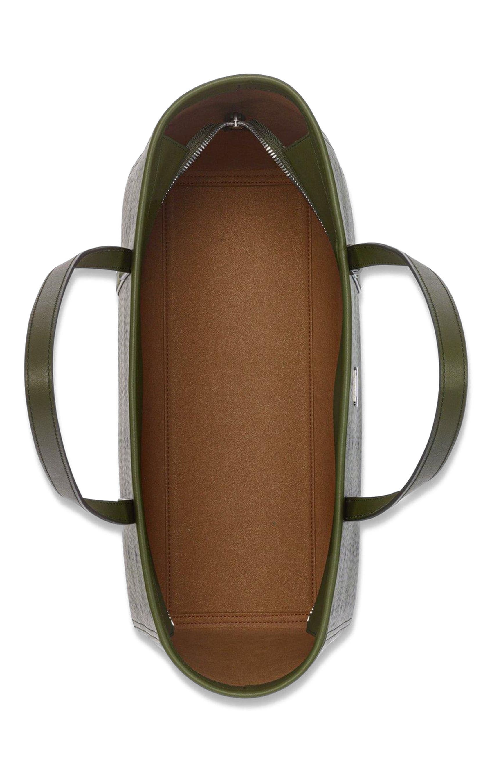 MCM Medium Toni Top-Zip Shopper in Visetos, Alternate, color, Green