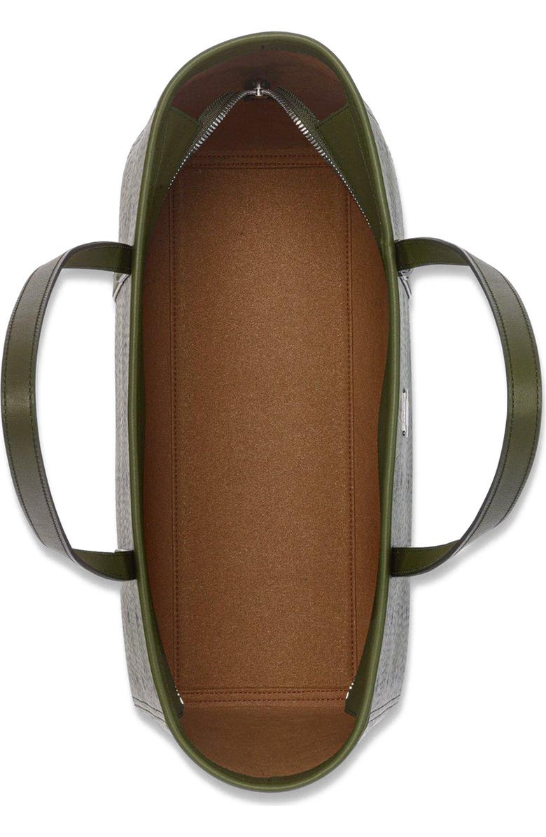 MCM Medium Toni Top-Zip Shopper in Visetos, Alternate, color, Green