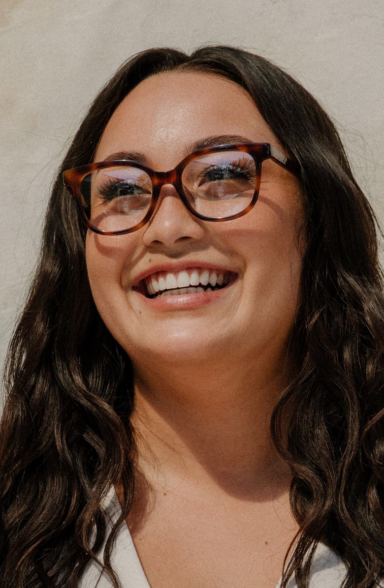 Mohala Eyewear Lahela 52mm Low Nose Bridge Medium Width Square Optical Glasses, Alternate, color, Cappuccino / Clear Lenses