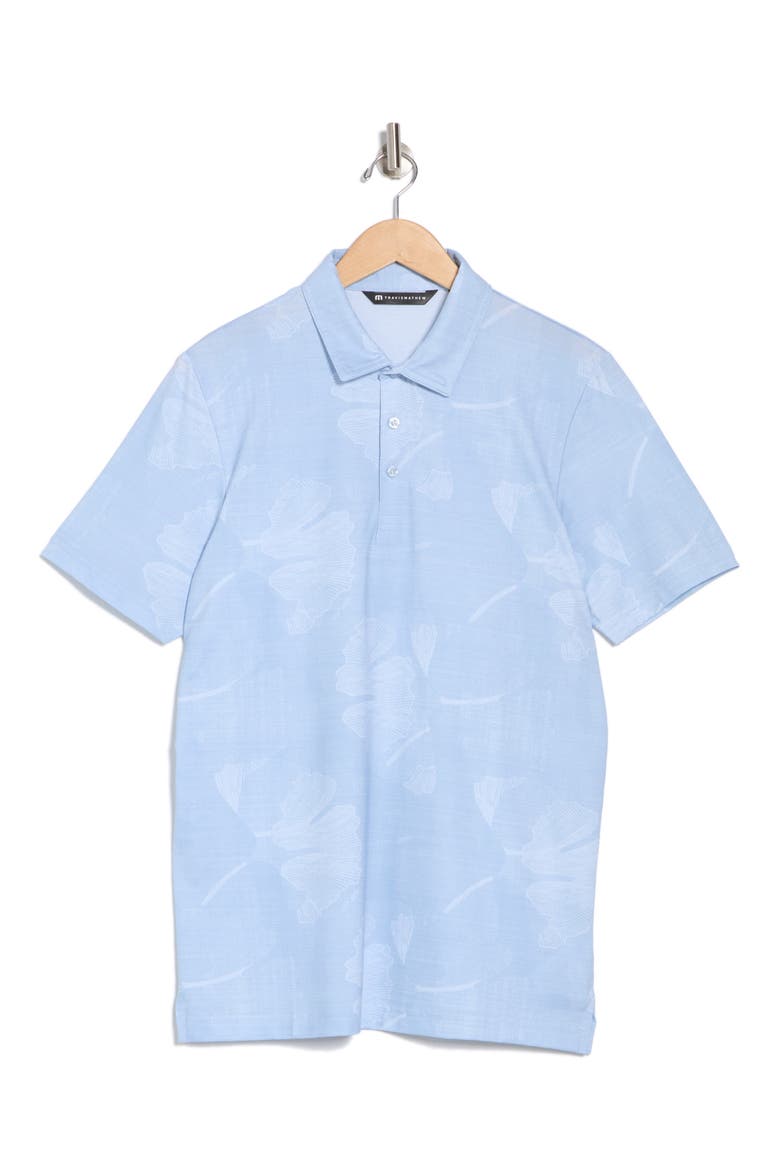 Flower Featherweight Polo, Alternate, color, HEATHER DUSTY BLUE