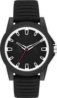 AX Armani Exchange Three-Hand Quartz Strap Watch, 44mm
