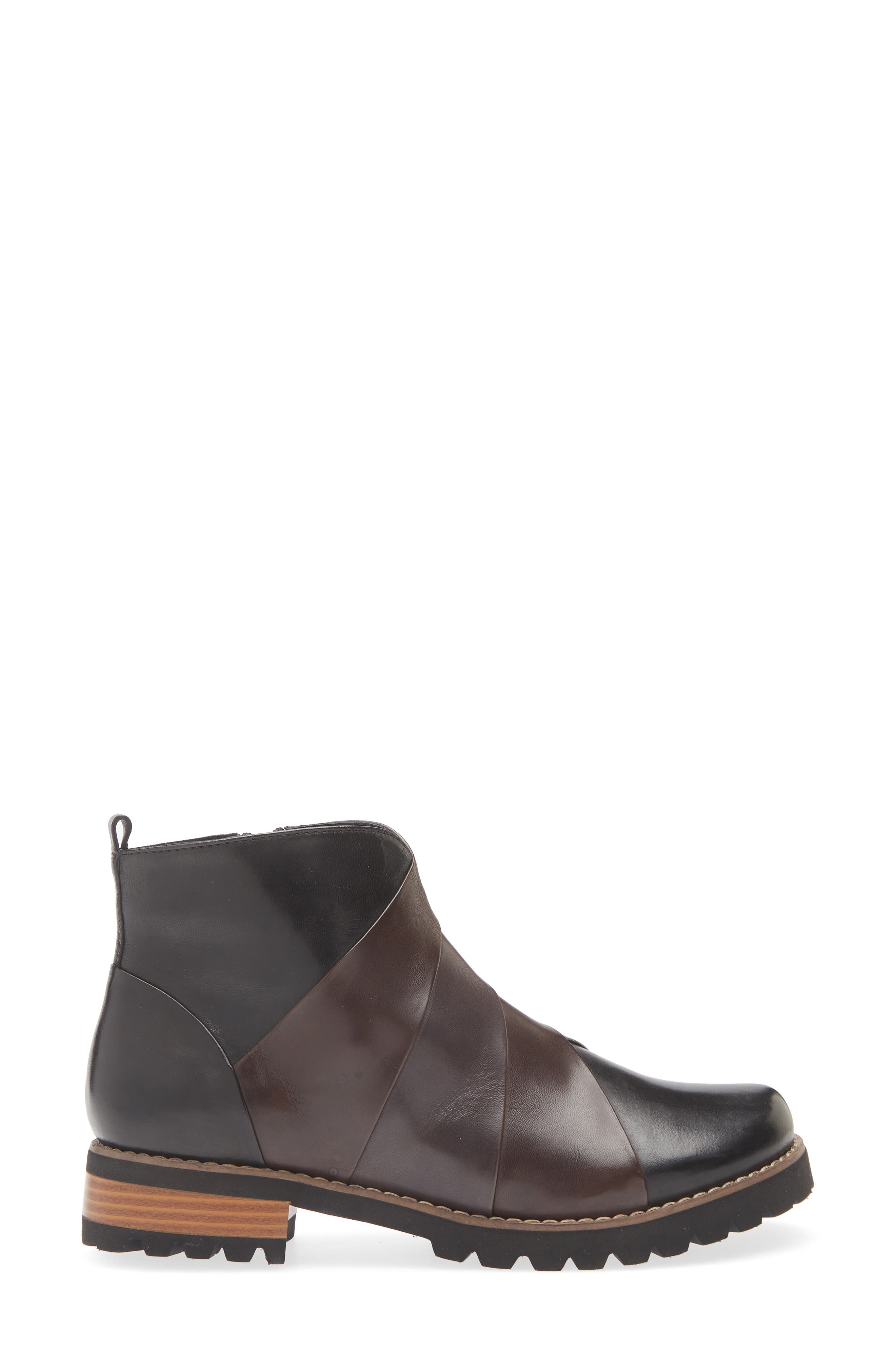Regarde Le Ciel Layla Lug Sole Bootie, Alternate, color, Black/ Muddy