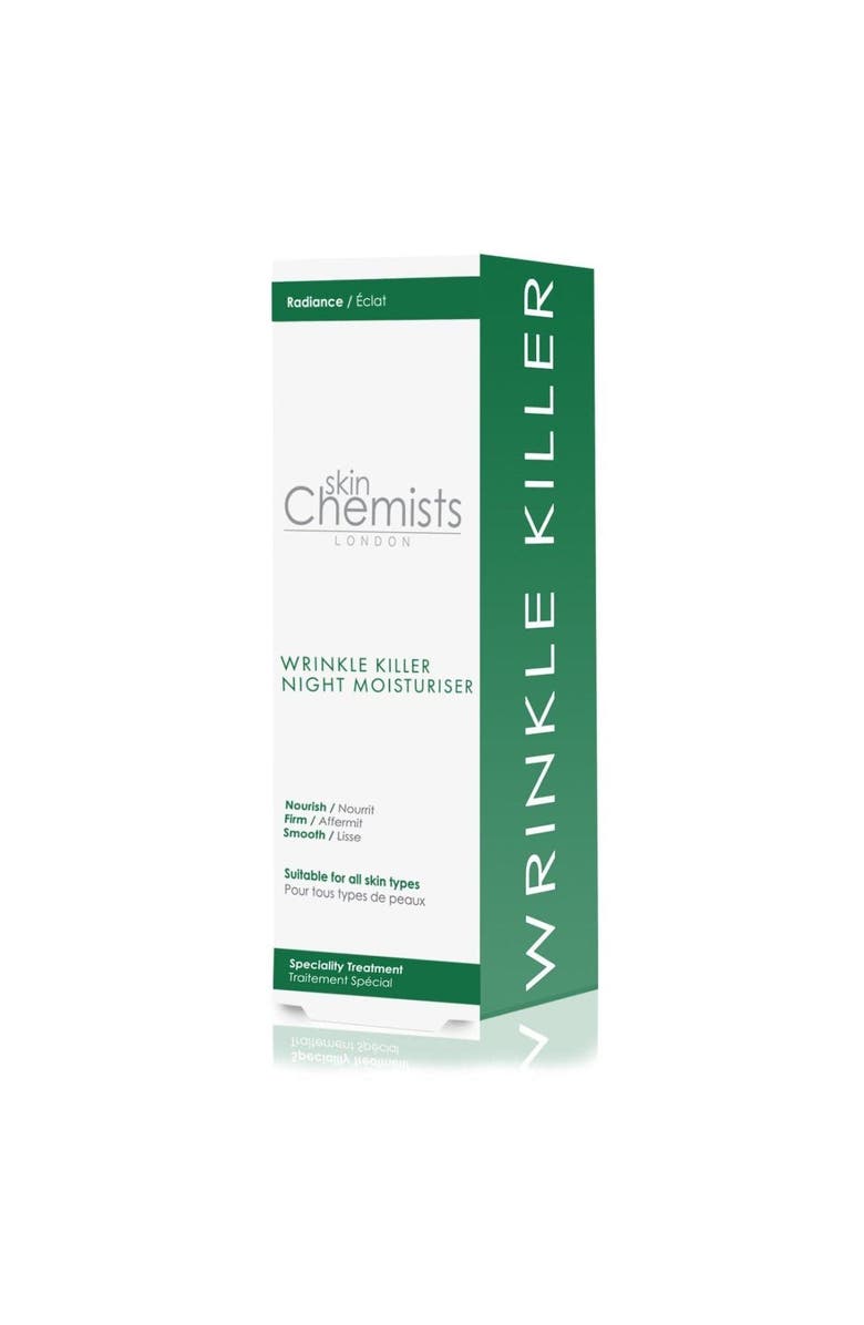 SKINCHEMISTS Wrinkle Killer Anti-Ageing Night Moisturiser 50ml for Loss of Firmness, Fine Lines & Wrinkles, Alternate, color, White