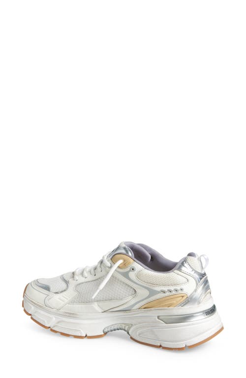Golden Goose Lightstar White Low Top Sneakers With Logo Patch On The Tongue And Logo Lettering On The Heel In Lea In White/gold