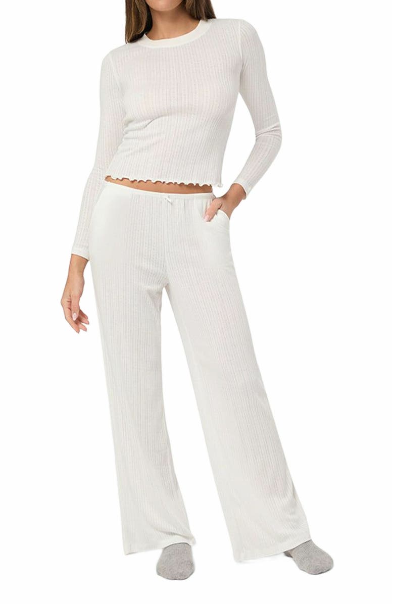 WeWoreWhat Pull-on Pants, Alternate, color, Ivory