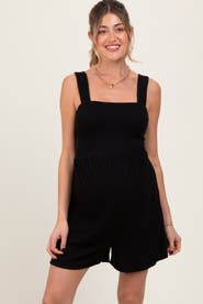 PinkBlush Ribbed Smocked Bodice Romper