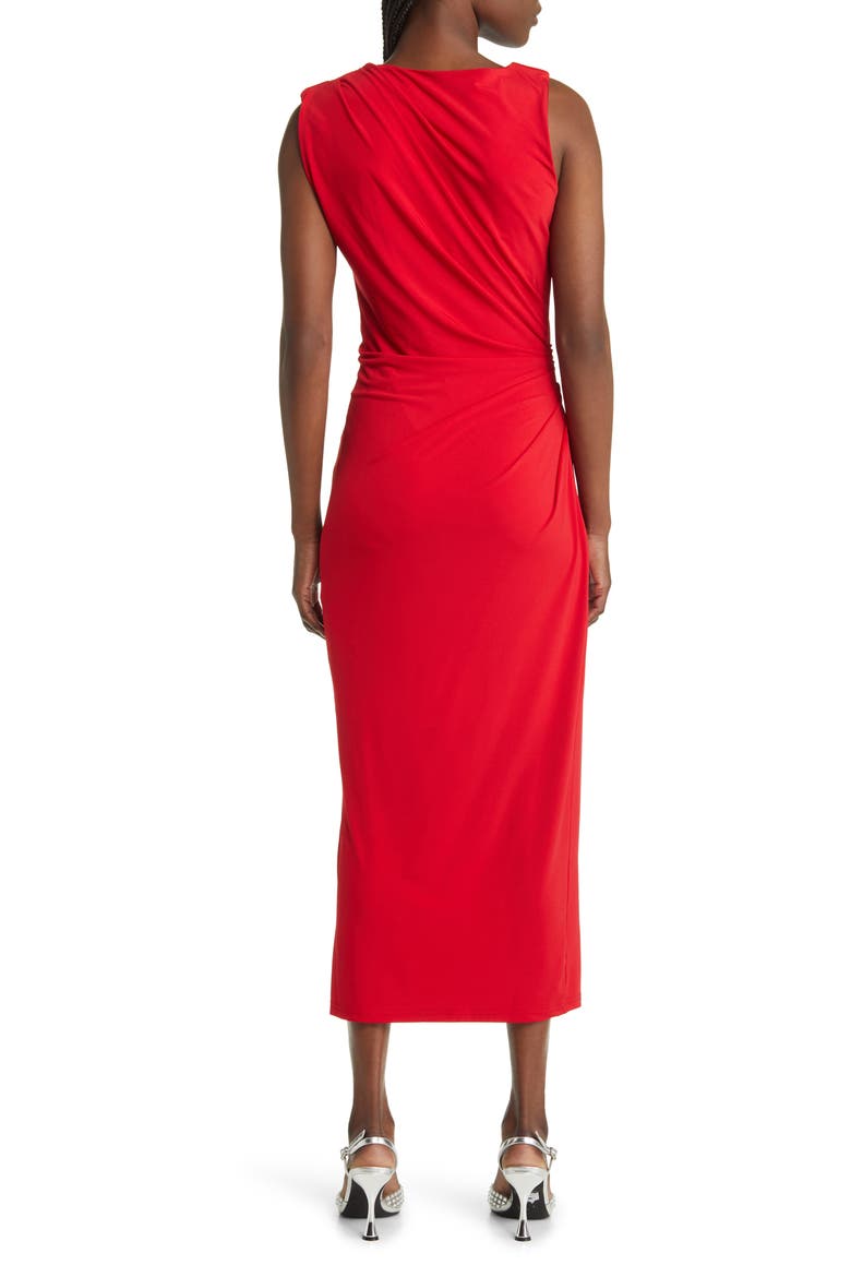 Ruched Body-Con Dress, Alternate, color, RED