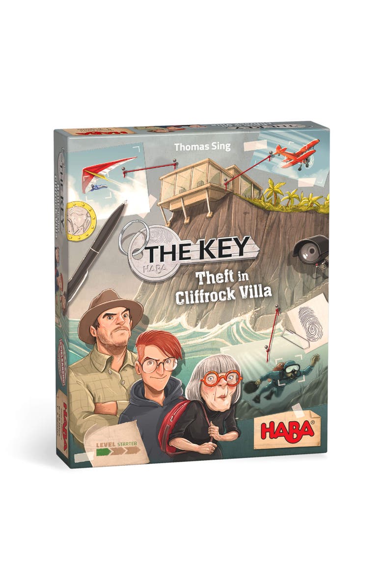 HABA The Key Theft in Cliffrock Villa - Strategy Deduction Kids Games for Ages 8-12, Family Mystery Board Game with Puzzles and Replayable Clues, Main, color, Multi