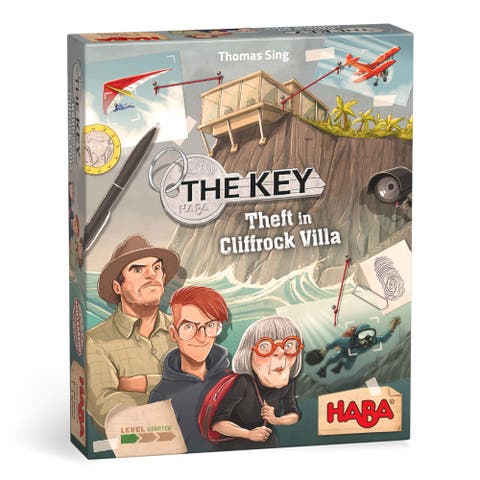 The Key Theft in Cliffrock Villa - Strategy Deduction Kids Games for Ages 8-12, Family Mystery Board Game with Puzzles and Replayable Clues