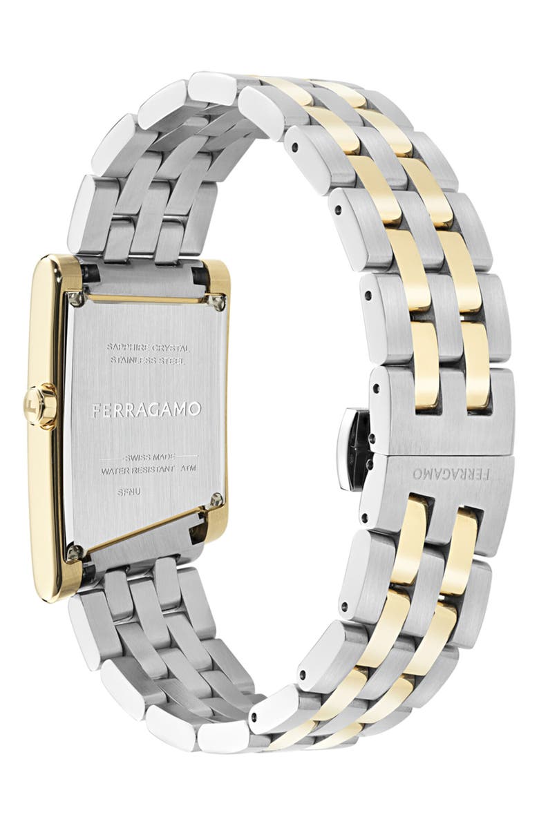 FERRAGAMO Asymetrique Bracelet Watch, 24mm x 39mm, Alternate, color, Two Tone