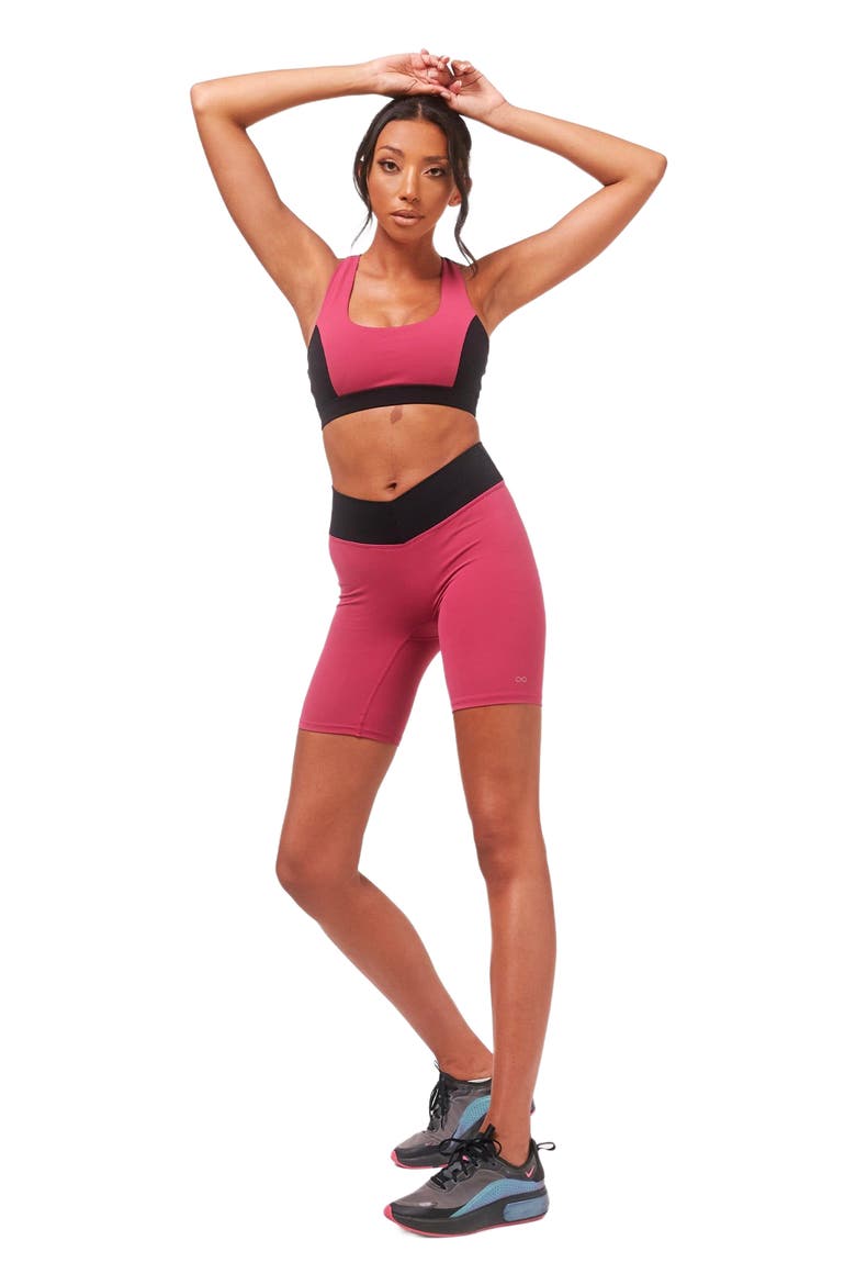 Vendetta Cloudlux Biker Shorts 7", Alternate, color, Fuschia/Black