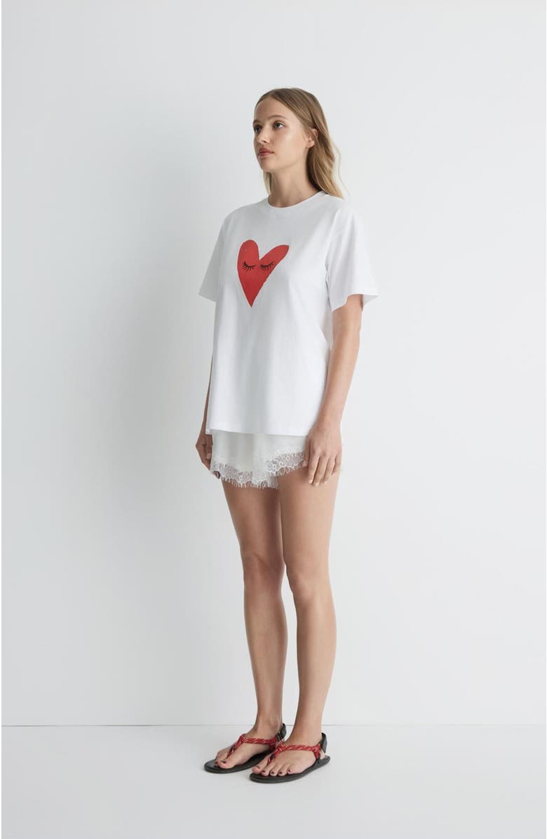 Romy Kiss My Eyes to Sleep Tee, Alternate, color, White
