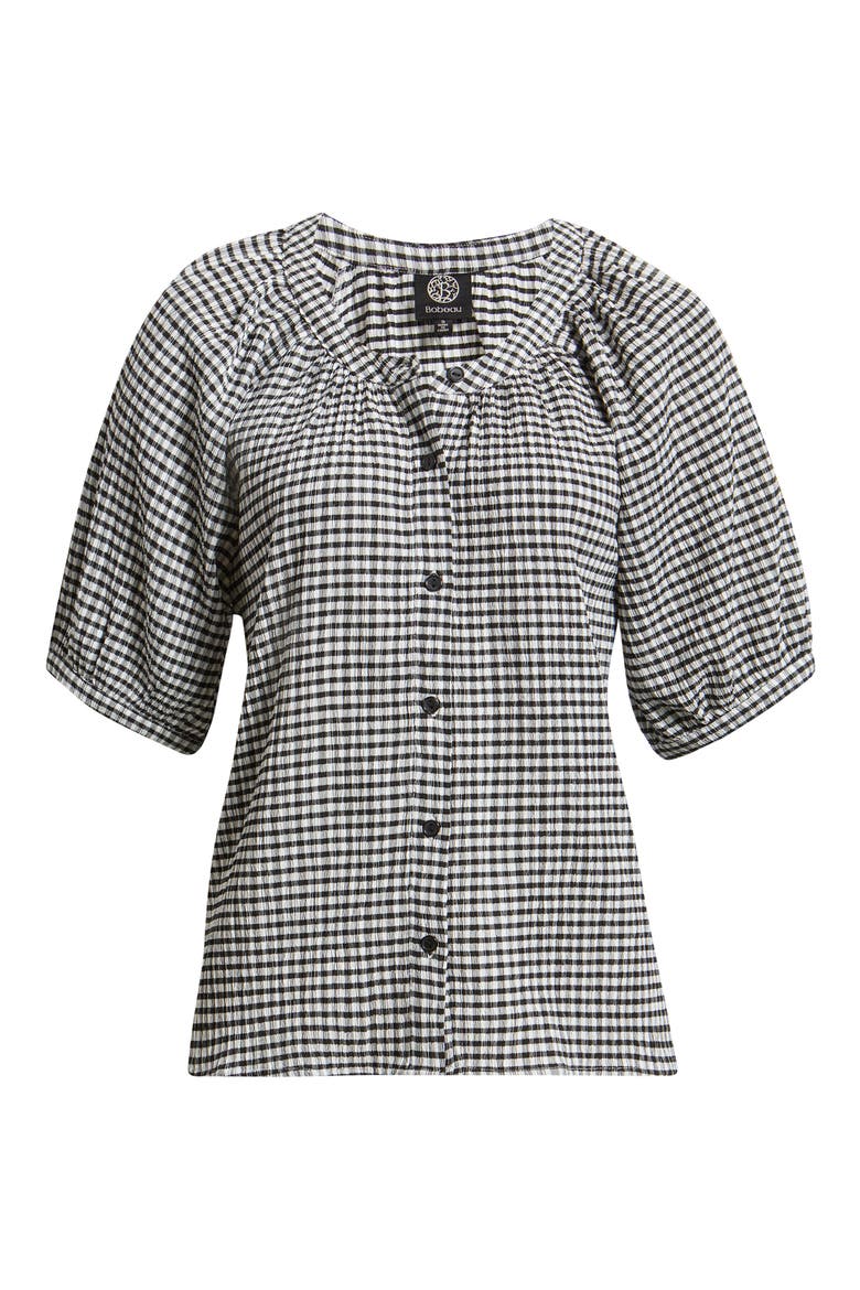 Check Front Button Top, Alternate, color, WHITE/ BLACK